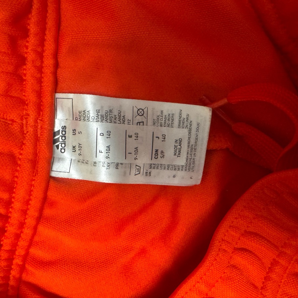 Adidas Kids' Red Joggers with Blue Accents - Picture 4 of 5